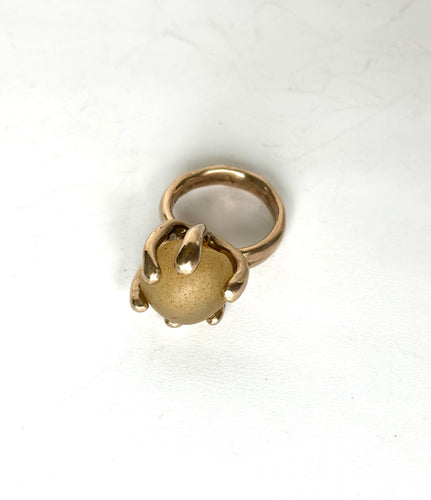 Small gobi agate specimen ring