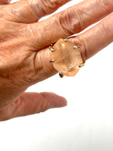 Peach Quartz ‘Diamond’ Ring