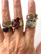 Aquamarine bronze ring