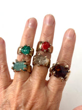 Red Coral bronze ring