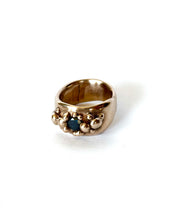 Blue sapphire bubble ring