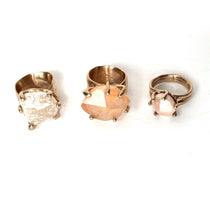 Peach Quartz ‘Diamond’ Ring