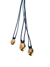 thumbprint brass necklace