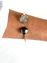 Bracelet • aquamarine sphere/black tourmaline