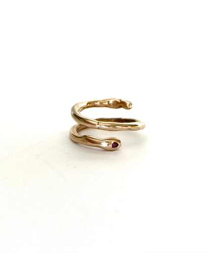 snake ring w/ruby