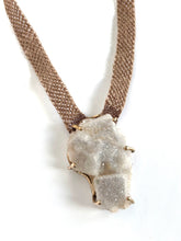 Druzy covered fluorite necklace