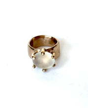 River Topaz bronze ring