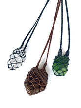 Double terminated Quartz netted necklace