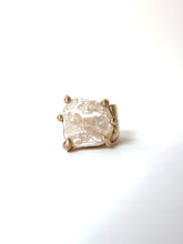 Chalcedony claw-set ring