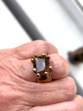 Citrine bronze ring