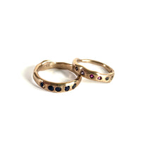 Parti sapphire thin ring