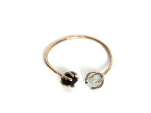 Bracelet • aquamarine sphere/black tourmaline