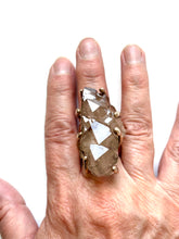 Large quartz cluster ring