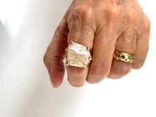 Chalcedony claw-set ring