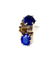 Lapis Lazuli wide band ring