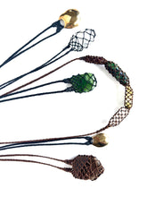 Polished smoky quartz necklace