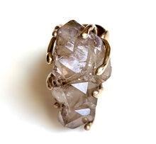Large quartz cluster ring