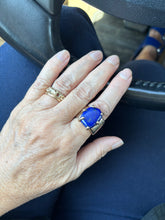 Lapis Lazuli wide band ring