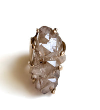 Large quartz cluster ring