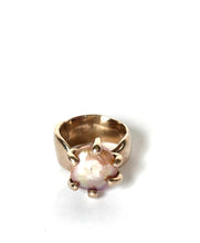 Pink-hue pearl ring