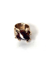 Fire agate bronze ring