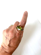Peridot prong set ring