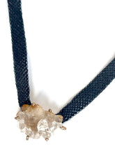 Quartz cluster macramé necklace