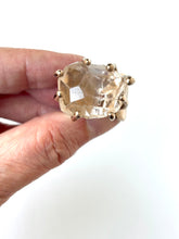 Large peach Topaz ring