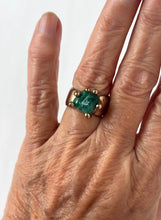 Emerald set in Bronze Ring