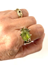 Peridot prong set ring