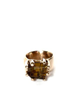 Citrine bronze ring