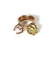 Dual Ring :: Pearl + Apatite