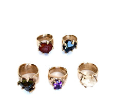 blue jasper claw-set ring