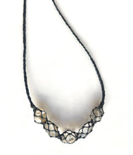 netted crystals :: 5x herkimer diamond necklace