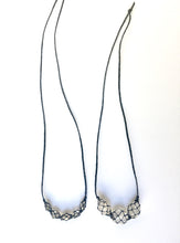 netted crystals :: 5x herkimer diamond necklace