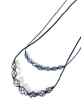 Herkimer Diamond netted necklace