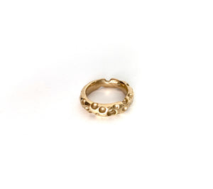 crater ring - 14k gold