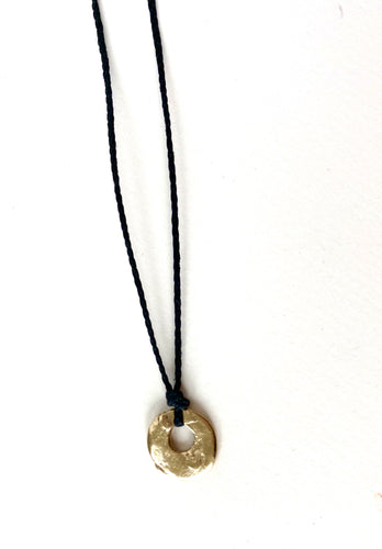 14k gold disco necklace