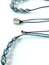 Herkimer Diamond netted necklace