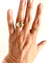 herkimer set in 14k gold ring
