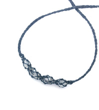 4x small herkimer quartz wrap bracelet